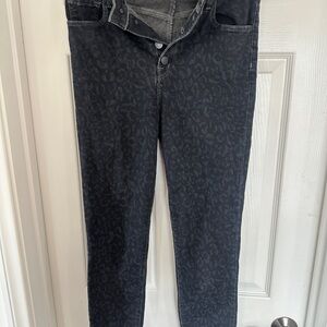J Brand Leopard Print Black skinny Jeans